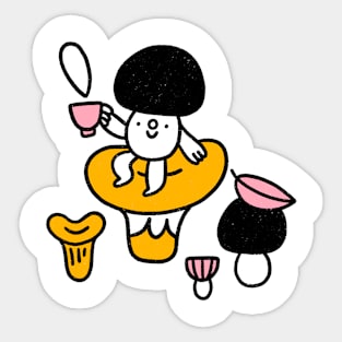 Funny mushroom character Sticker